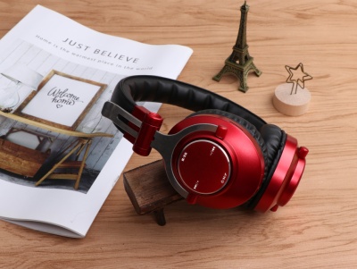 БЕСПРОВОДНЫЕ FM СТЕРЕО НАУШНИКИ ERGO VJ080 красные