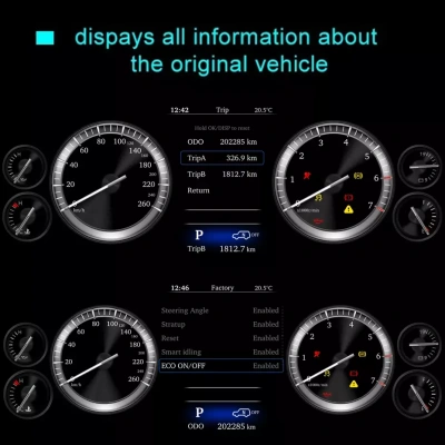 Электронная панель приборов Toyota Land Cruiser 200 2007-2015 - NH-LCD-T01 с LCD / ЖК 12.3" экраном QLED