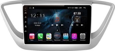 Штатная магнитола для Hyundai Solaris 2017+ - Farcar H766R на Android 10, 8-ЯДЕР, 4ГБ-64ГБ, встроенным 4G модемом и DSP