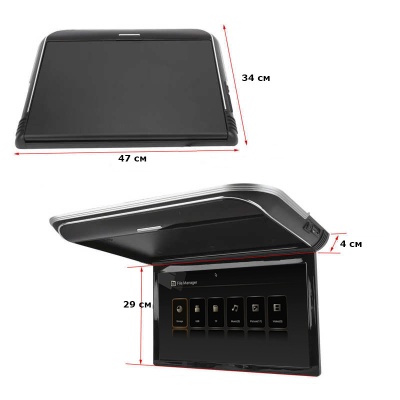 ПОТОЛОЧНЫЙ СМАРТ ТВ 17,3" ERGO ER1750AN (1920X1080, ANDROID), ЧЕРНЫЙ