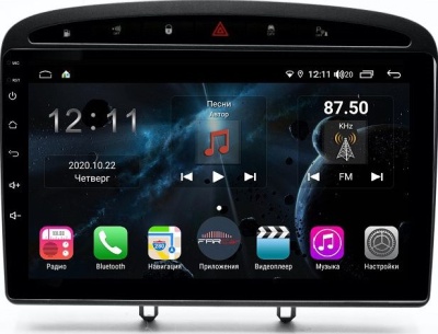 Штатная магнитола для Peugeot 408 2010-2012 - FarCar H083R на Android 10, 8-ЯДЕР, 4ГБ-64ГБ, встроенным 4G модемом и DSP
