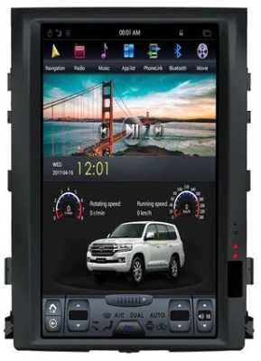 Штатная магнитола для Toyota Land Cruiser 200 2007-2015 - Carmedia ZF-1816H-DSP ("Тесла-Стиль") на Android 9.0, 6-ТУРБО ядер, 4ГБ-64ГБ и встроенным DSP