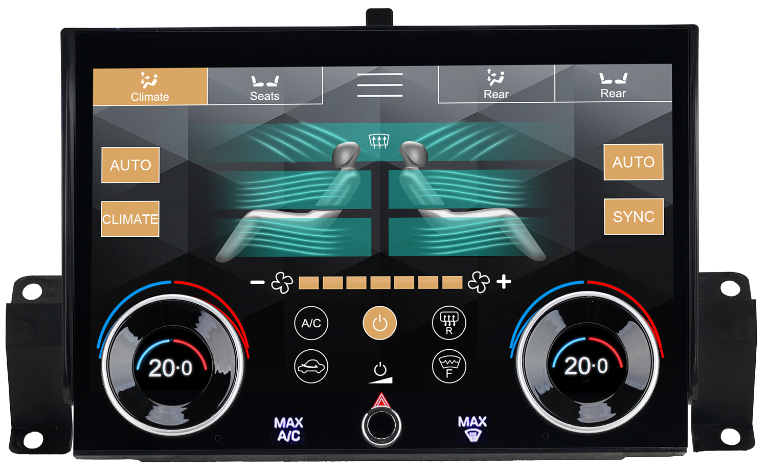 Сенсорная панель климата Range Rover Sport 2013-2017 - Carmedia ZF-5022 LCD/ЖК экран 10" без отверстия под CD