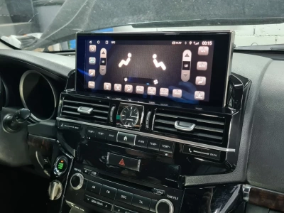 Магнитола для Toyota Land Cruiser 200 2008-2015 (климат на штатном экране) - Carmedia ZH-T1206X монитор 12.3", Android 12, 8Гб+128Гб, CarPlay, SIM-слот