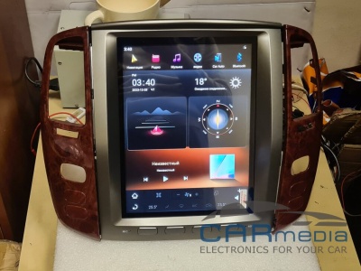 Магнитола для Lexus LX470 2002-2007 - Carmedia ZF-1305-Q6 вертикальный экран в стиле "Тесла" на Android 11, 8Гб+128Гб, CarPlay, 4G SIM-слот