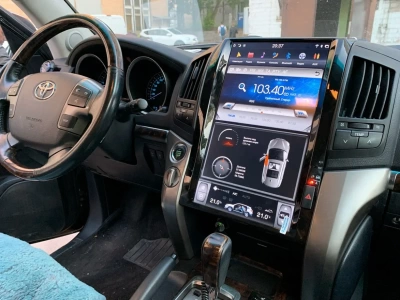 Магнитола для Toyota Land Cruiser 200 2008-2015 - Carmedia ZF-1816-Q6 "Тесла-Стиль" монитор 16" на Android 13, 8ГБ+128ГБ, SIM-слот