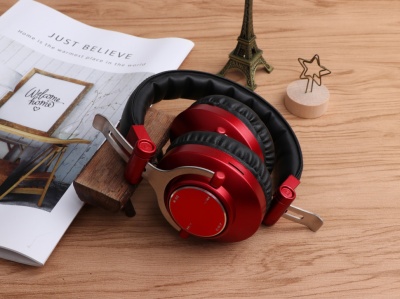 БЕСПРОВОДНЫЕ FM СТЕРЕО НАУШНИКИ ERGO VJ080 красные