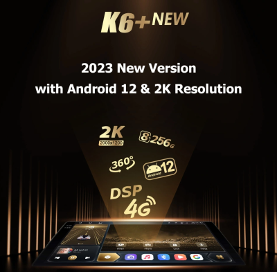 Магнитола универсальная без рамки (экран 10,3") - Ownice K6 - Qled 2K, Android 12, ТОП процессор, 8/256, CarPlay, 4G/LTE-SIM