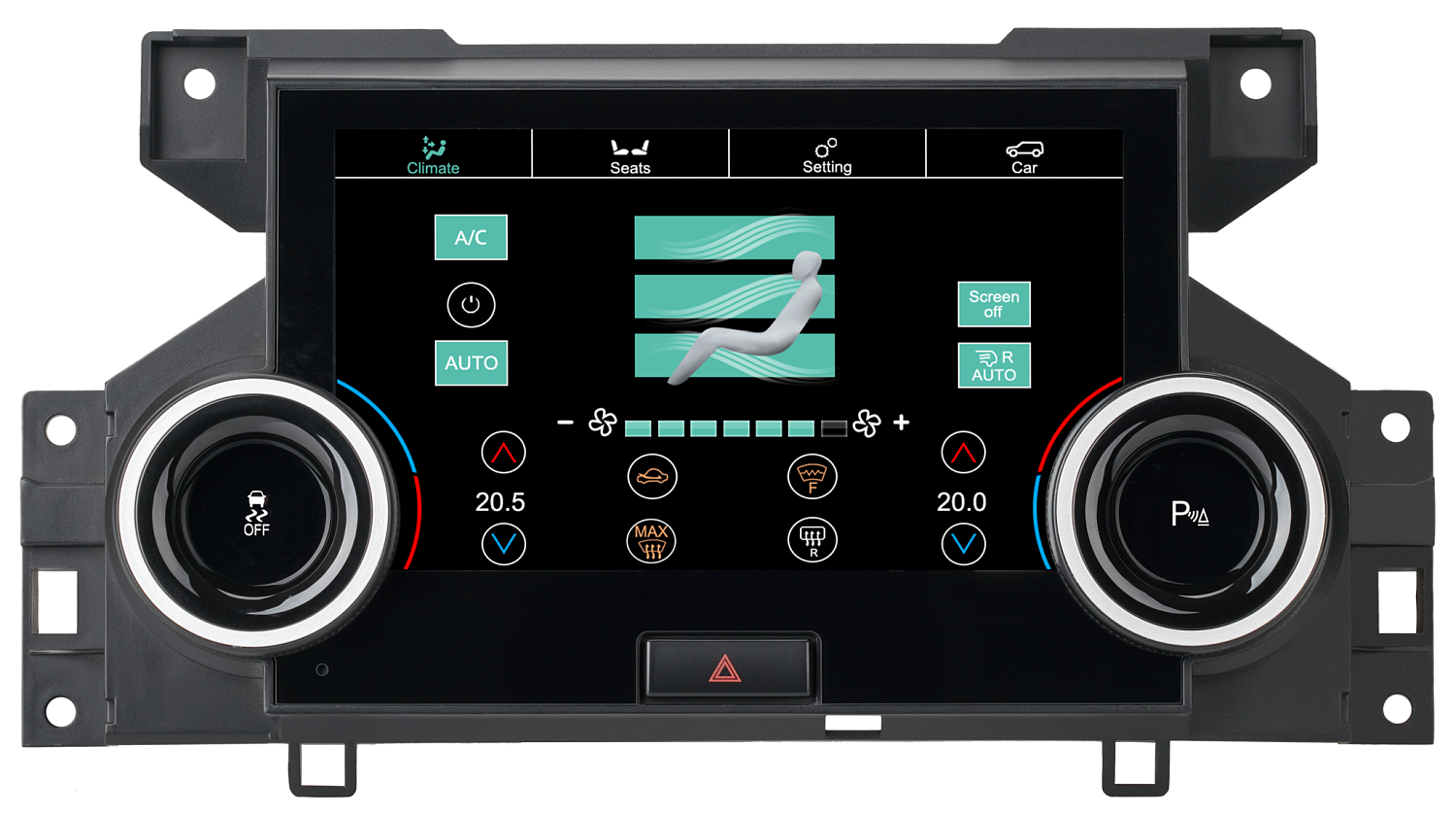 Сенсорная панель климата Land Rover Discovery 4 2010-2016 - Carmedia ZF-2010 с 7" экраном LCD/ЖК без отверстия под CD