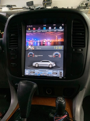 Штатная магнитола для Toyota Land Cruiser 100 1998-2002 - Carmedia ZF-1268-DSP ("Тесла-Стиль") на Android 9.0, 6-ТУРБО ядер, 4ГБ-64ГБ и встроенным DSP