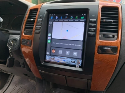 Магнитола андроид для Toyota Land Cruiser Prado 120 и Lexus GX470 (климат на штатном экране) - Carmedia ZF-1116H-GE экран в стиле "Тесла" на Android 13, 8Гб+128Гб, CarPlay, 4G SIM-слот