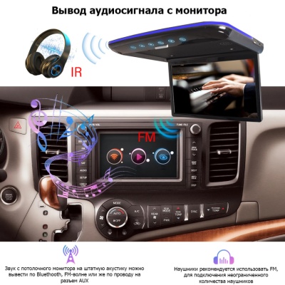 Потолочный монитор android / СМАРТ ТВ 13,3" ERGO ER1330AN_OLED (1920X1080, ANDROID) ЧЕРНЫЙ цвет