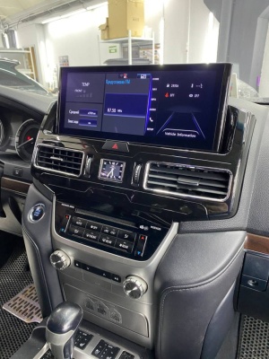 Магнитола для Toyota Land Cruiser 200 2016-2021 (без отдельного экрана климата) - Radiola RDL-LC200-High монитор 12.3" на Android 12, 8Гб+128Гб, CarPlay, 4G SIM-слот