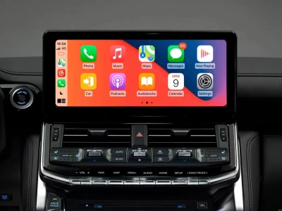 Магнитола + климат (перед + зад) для Toyota Land Cruiser 300 - Carmedia ZH-T1219 монитор 12.3", Android 13, CarPlay, 4G SIM-слот, 8Гб+128Гб