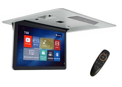 ПОТОЛОЧНЫЙ СМАРТ ТВ 15,6" С ЭЛЕКТРОПРИВОДОМ ERGO ER15AFL-AUTO ДЛЯ TOYOTA ALPHARD (1920X1080, ANDROID) СЕРЫЙ