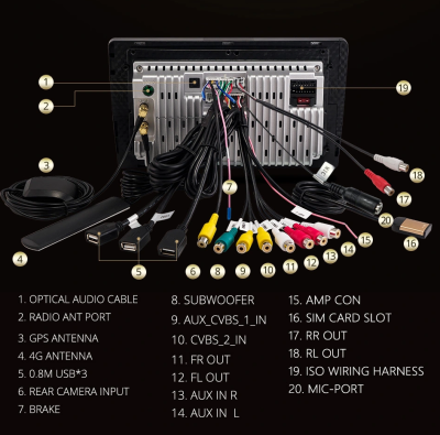 Магнитола универсальная без рамки (экран 10,3") - Ownice K6 - Qled 2K, Android 12, ТОП процессор, 8/256, CarPlay, 4G/LTE-SIM