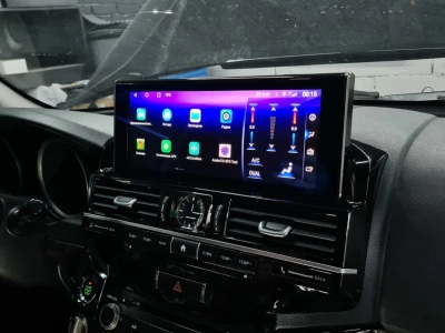 Магнитола для Toyota Land Cruiser 200 2008-2015 (климат на штатном экране) - Carmedia ZH-T1206X монитор 12.3", Android 12, 8Гб+128Гб, CarPlay, SIM-слот