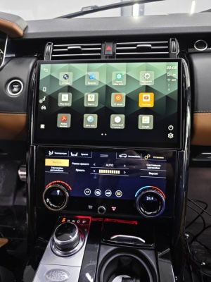 Магнитола + сенсорная LCD панель климата Land Rover Discovery 5 2017-2023 (HARMAN) - Radiola RDL-1755 монитор 13.3", Android 12, 8Гб+128Гб, CarPlay, SIM-слот