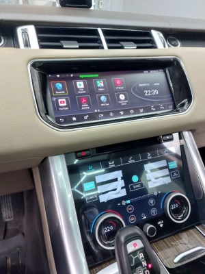 Сенсорная панель климата Range Rover Sport 2013-2017 - Radiola LCD/ЖК экран 10" с отверстием под CD
