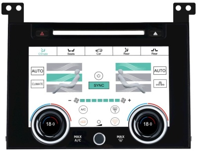 Сенсорная панель климата Range Rover 4 2012-2017 - Carmedia ZF-2003 LCD/ЖК экран 9" с отверстием под CD