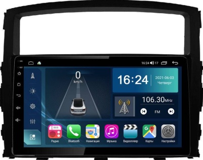 Штатная магнитола для Mitsubishi Pajero 4 2006+ FarCar TG1009M на Android 10, 8-ядер, 2Гб-32Гб, встроенным 4G модемом и DSP