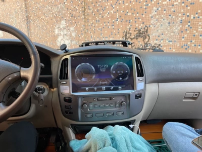 Магнитола для Lexus LX470 2002-2007 и Toyota Land Cruiser 100 (климат на цветном экране) - Carmedia KP-T1305, монитор 13.3" на Android 10, 6ГБ+128ГБ, CarPlay, 4G SIM-слот