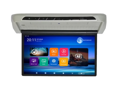 ПОТОЛОЧНЫЙ МОНИТОР / СМАРТ ТВ 15,6" С ЭЛЕКТРОПРИВОДОМ ERGO ER1560AT (1920X1080, ANDROID), СЕРЫЙ