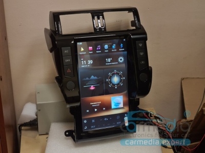 Магнитола для Toyota Land Cruiser Prado 150 2014-2017 - Carmedia ZF-1801-Q6 ("Тесла-Стиль") Android 11, 8ГБ+128ГБ, SIM-слот