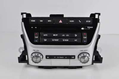 Магнитола c панелью климата и рестайлинг 2016+ панелями для Toyota Land Cruiser 200 2008-2015 - Carmedia DAFT-2769TS монитор 12.3" в стиле "Лексус", Android 10, 6Гб+128Гб, CarPlay, 4G SIM-слот