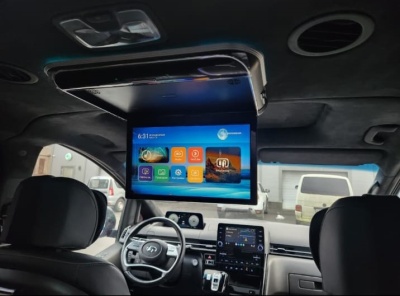ПОТОЛОЧНЫЙ СМАРТ ТВ 15.6" для Hyundai Staria (1920X1080, ANDROID), цвет черный