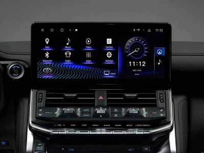 Магнитола + климат (перед + зад) для Toyota Land Cruiser 300 - Carmedia ZH-T1219 монитор 12.3", Android 13, CarPlay, 4G SIM-слот, 8Гб+128Гб